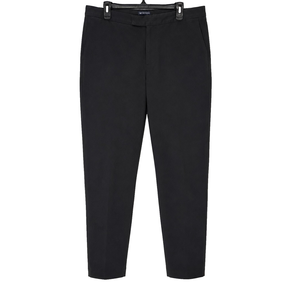Dockers 18W Black Stretch Pants‎ Womens Ankle Career Casual Comfort